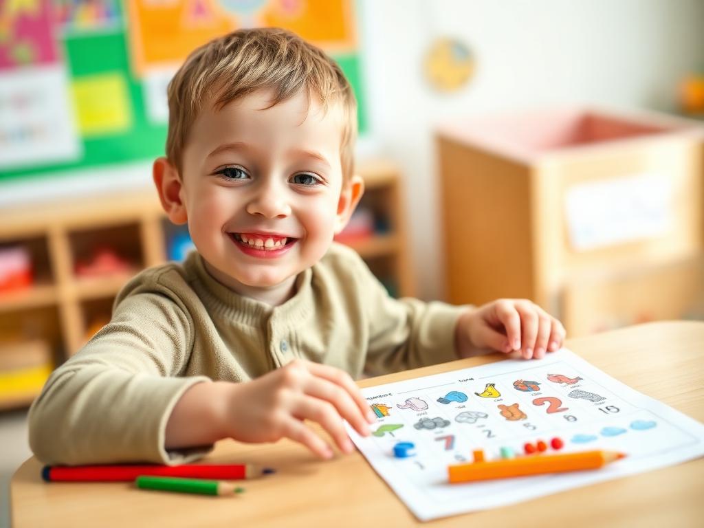 Numbers and shapes worksheets with colorful blocks
