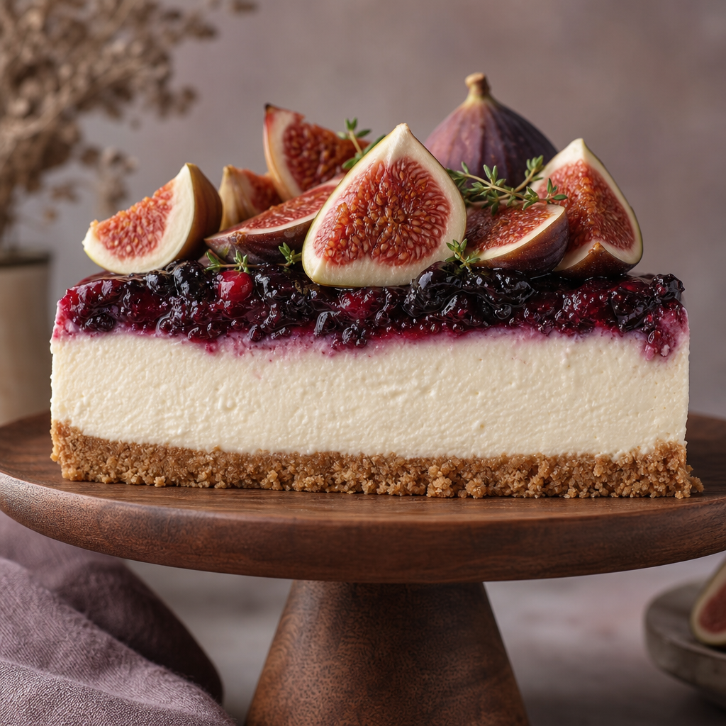 Layered cheesecake slice