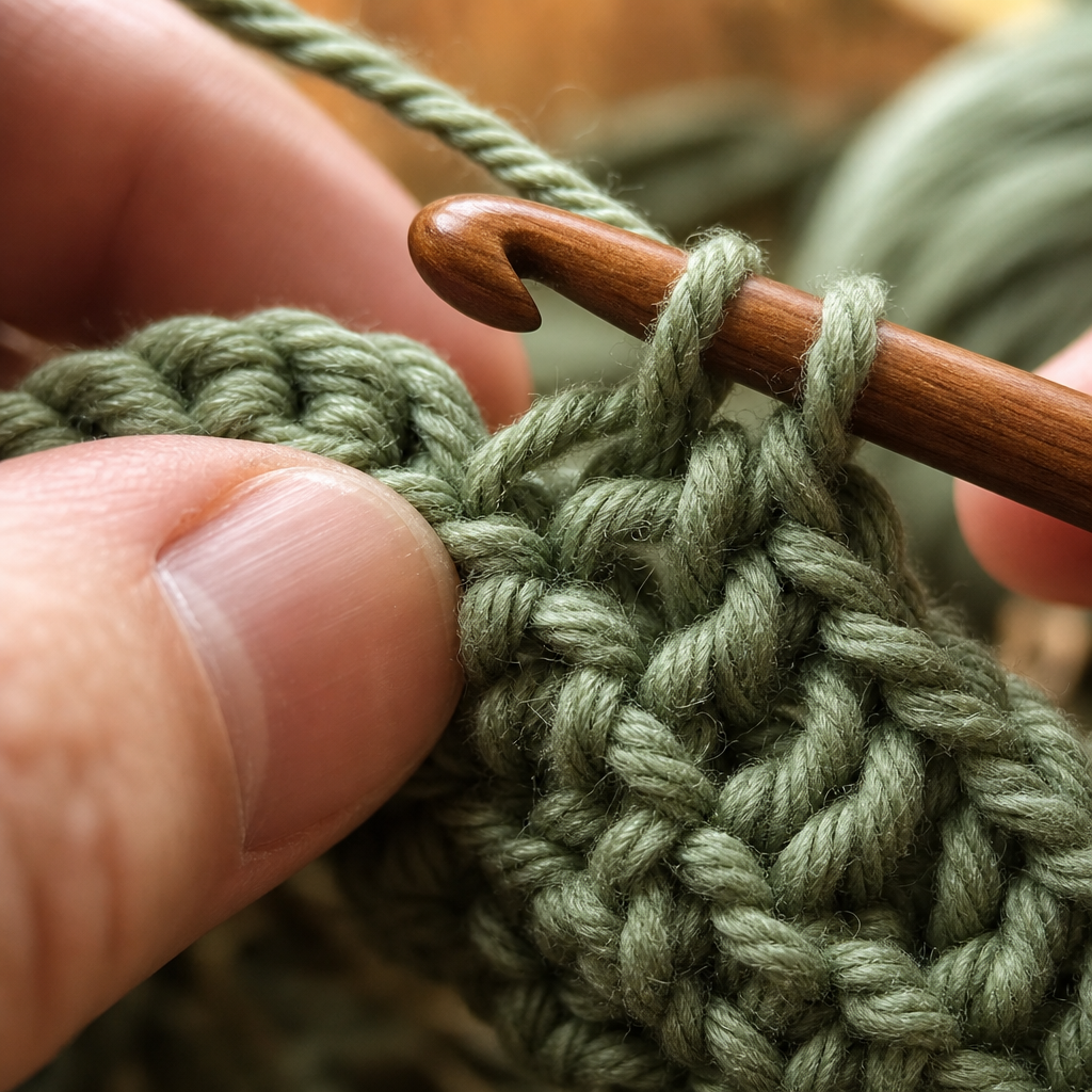 Step-by-step crochet close-ups